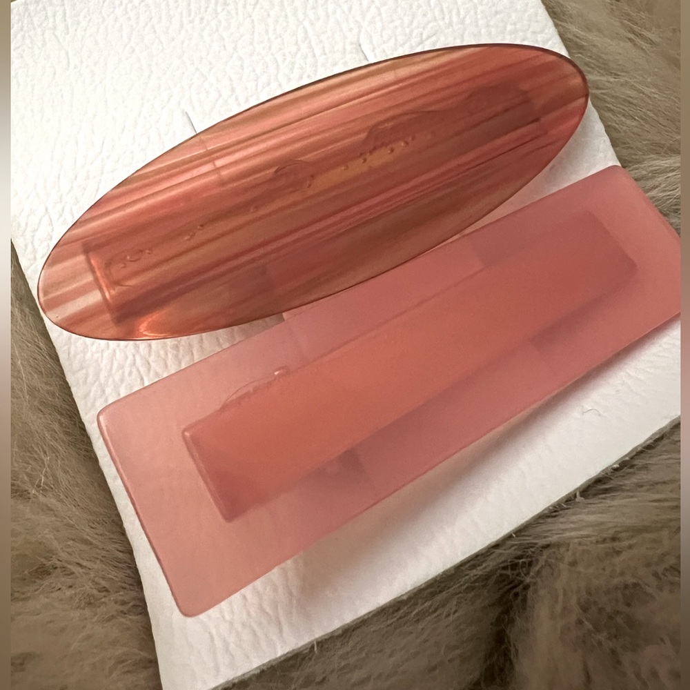 new Free People resin hair clips barrettes style accessories pink gold boho chic - Picture 2 of 3